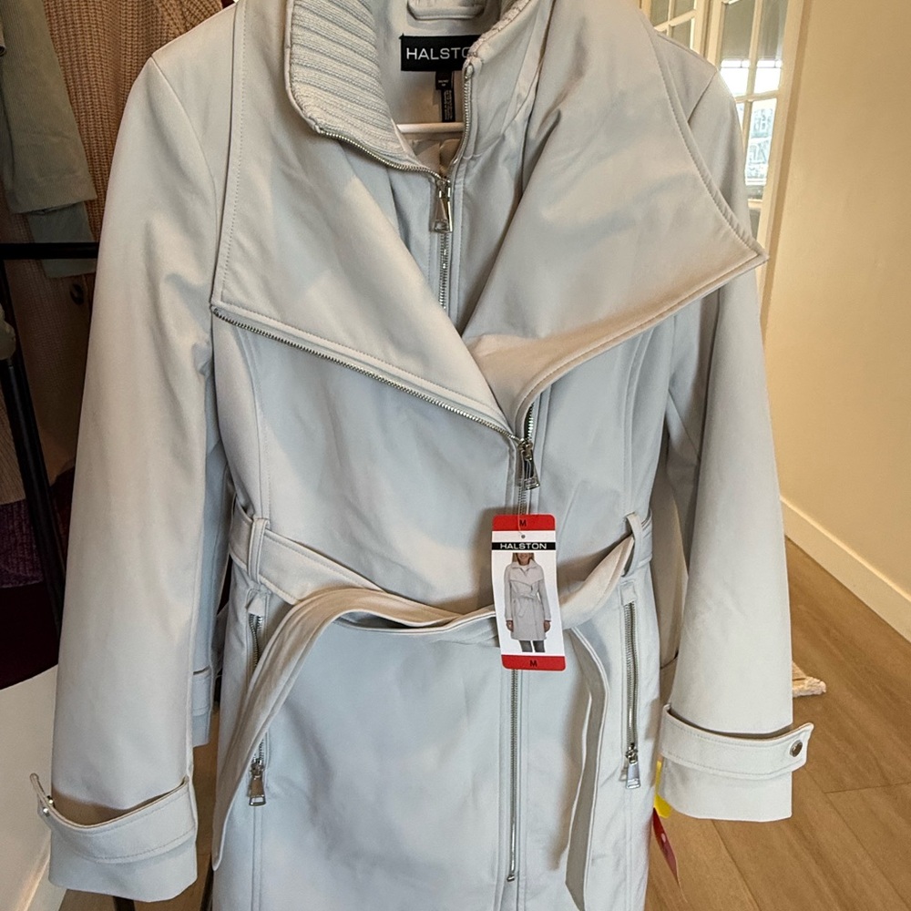 Halston Heritage Light Gray Trench Coat